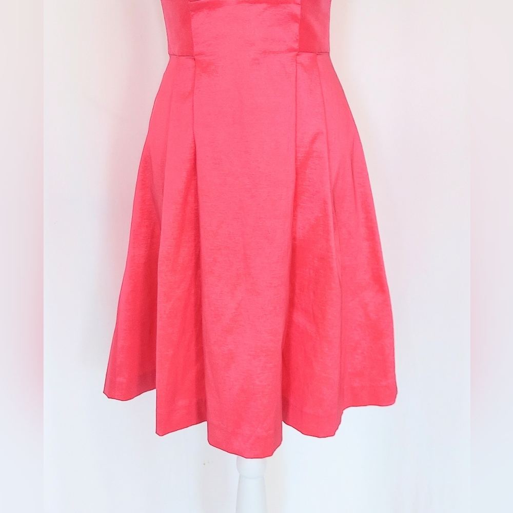 Calvin Klein Strapless Pleated Front Cocktail Formal Dress Pink Size 2 - Picture 3 of 8